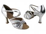 dansschoenen zilver leder glitters van  
